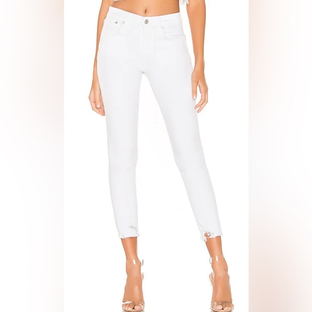 Agolde Sophie High Rise Skinny Crop Jeans Casual Designer White Size 26